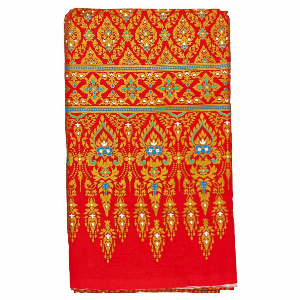 Sarong en tissu thaïlandais - Thai Premium 2026 Rouge