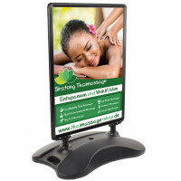 Cavalletto pubblicitario A1 resistente al vento – Espositore bifacciale da esterno