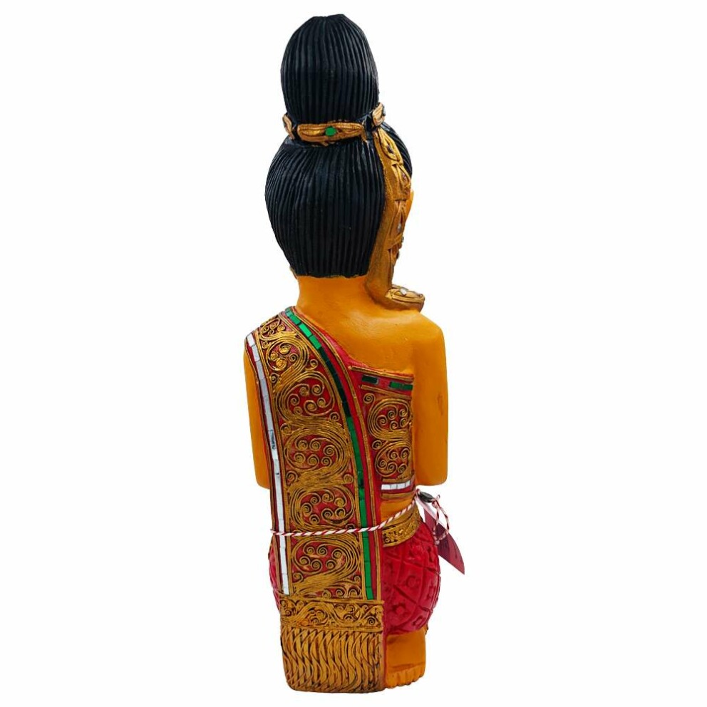 Original Thai Sawasdee Lady Statue kneeling – Hand-Carved in Chiang M