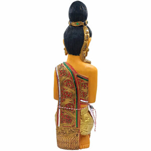Thai Sawasdee Lady Statue Figur auf Knien - 51cm Gold