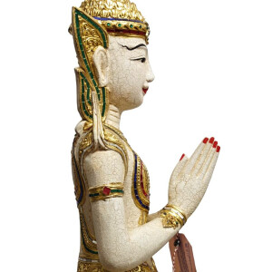 Figura Theppanom Guardián del Templo Tailandia – Madera Tallada 160 cm