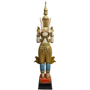 Figura Theppanom Guardián del Templo Tailandia – Madera Tallada 160 cm