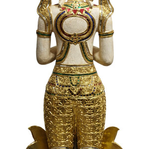 Figura Theppanom Guardián del Templo Tailandia – Madera Tallada 160 cm