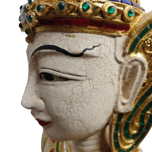 Figura Theppanom Guardián del Templo Tailandia – Madera Tallada 160 cm