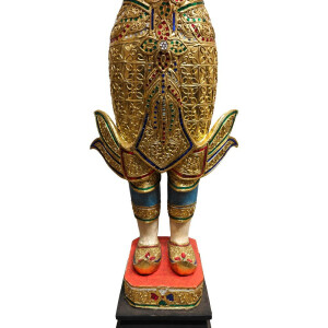 Figura Theppanom Guardián del Templo Tailandia – Madera Tallada 160 cm