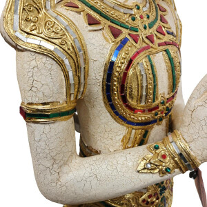 Figura Theppanom Guardián del Templo Tailandia – Madera Tallada 160 cm