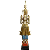 Figura Theppanom Guardián del Templo Tailandia – Madera Tallada 160 cm