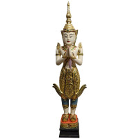 Figura Theppanom Guardián del Templo Tailandia – Madera Tallada 160 cm