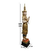 Figura Theppanom Guardián del Templo Tailandia – Madera Tallada 160 cm