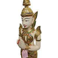 Figura Theppanom Guardián del Templo Tailandia – Madera Tallada 160 cm
