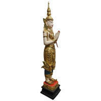 Figura Theppanom Guardián del Templo Tailandia – Madera Tallada 160 cm