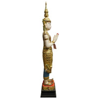Figura Theppanom Guardián del Templo Tailandia – Madera Tallada 160 cm