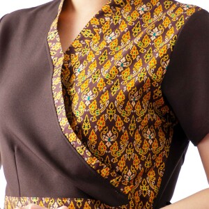 Robe de Massage Thaï Femme Motif Traditionnel, S–XL - 5 Couleurs