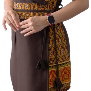 Robe de Massage Thaï Femme Motif Traditionnel, S–XL - 5 Couleurs