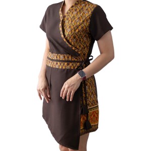 Robe de Massage Thaï Femme Motif Traditionnel, S–XL - 5 Couleurs