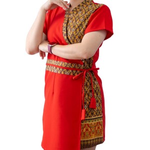 Robe de Massage Thaï Femme Motif Traditionnel, S–XL - 5 Couleurs