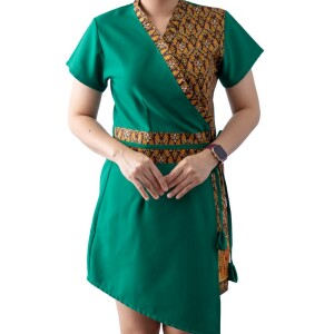 Robe de Massage Thaï Femme Motif Traditionnel, S–XL - 5 Couleurs