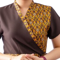 Robe de Massage Thaï Femme Motif Traditionnel, S–XL - 5 Couleurs