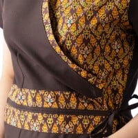 Robe de Massage Thaï Femme Motif Traditionnel, S–XL - 5 Couleurs