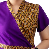 Robe de Massage Thaï Femme Motif Traditionnel, S–XL - 5 Couleurs