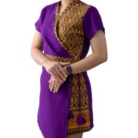 Robe de Massage Thaï Femme Motif Traditionnel, S–XL - 5 Couleurs
