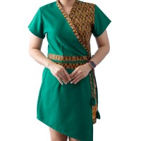 Robe de Massage Thaï Femme Motif Traditionnel, S–XL - 5 Couleurs