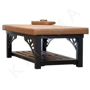 Basic Thai massage table made of pine wood black 100 cm