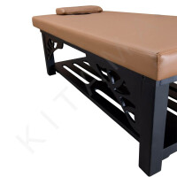Basic table de massage thaï en bois de pin noir 100 cm