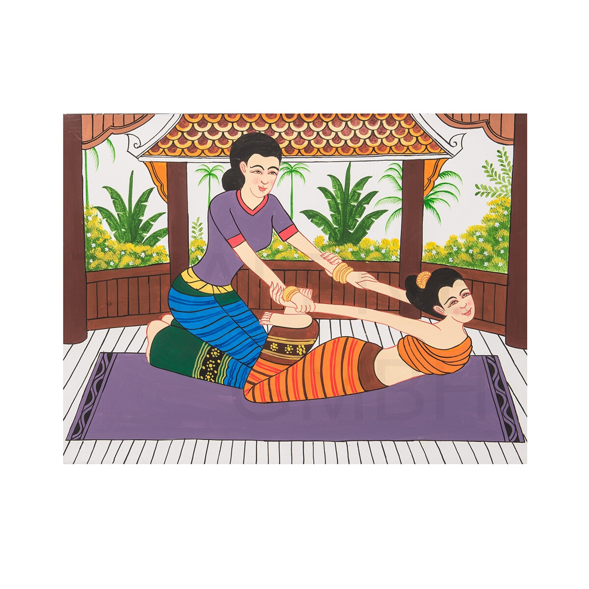 Canvas Art Painting Traditional Thai Massage 60 x 80 cm -...