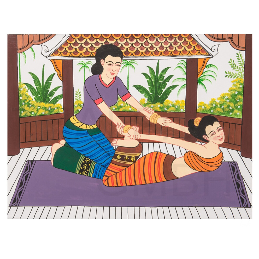 Canvas Art Painting Traditional Thai Massage 60 x 80 cm - No. 1-B