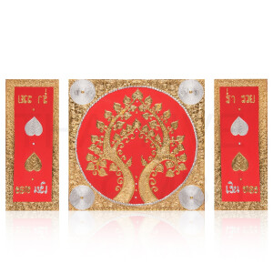 Thai structure picture 3-piece Red - 90 x 50 cm - No. 4
