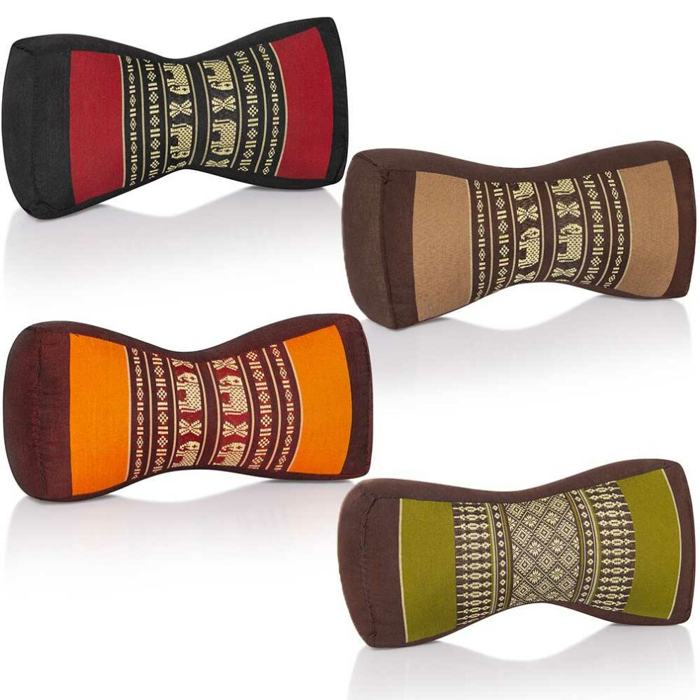 Cuscino Materasso Thailandese Triangolare In Kapok 50x175x8 Cm - Color Arancione, Ideale Per Yoga, Meditazione E Relax, Fatto A Mano