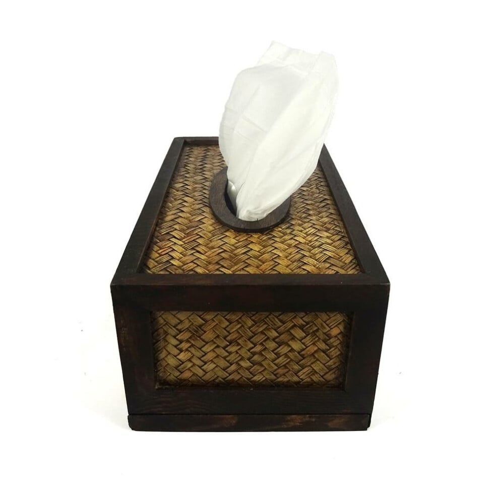 Taschentuchspender im nordischen Stil, handgefertigte Taschentuchbox aus  Bambusgewebe, Taschentuchbox für Zuhause, Hotel, Büro, Auto, Badezimmer