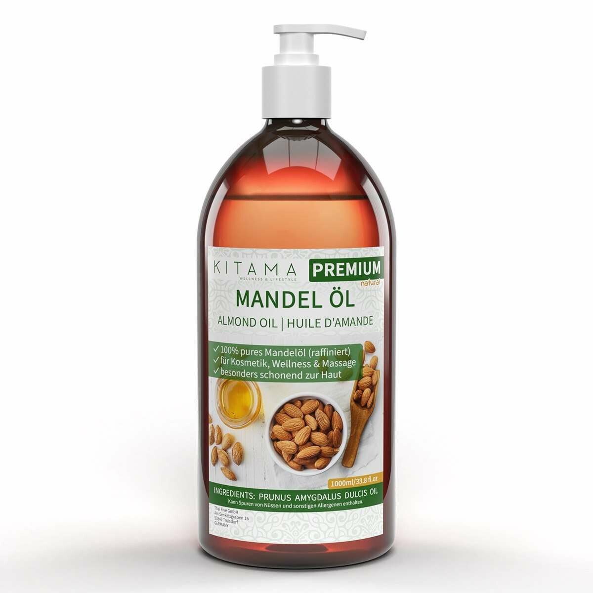 Almond oil refined 1000ml box
