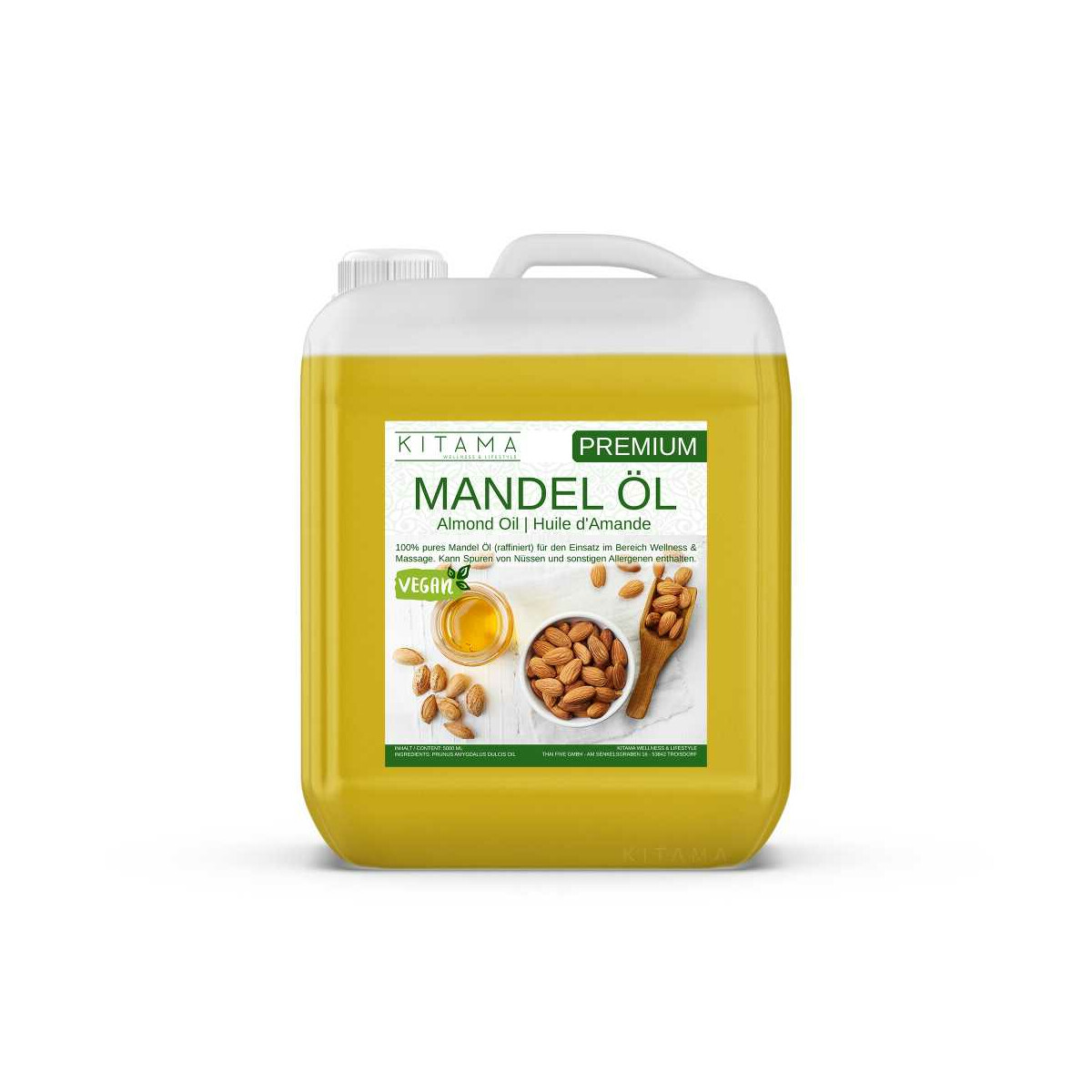 Almond oil refined 5 litres box