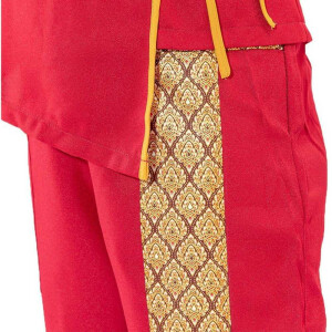 Pantaloni - Abbigliamento tradizionale per il massaggio thailandese S Rosso