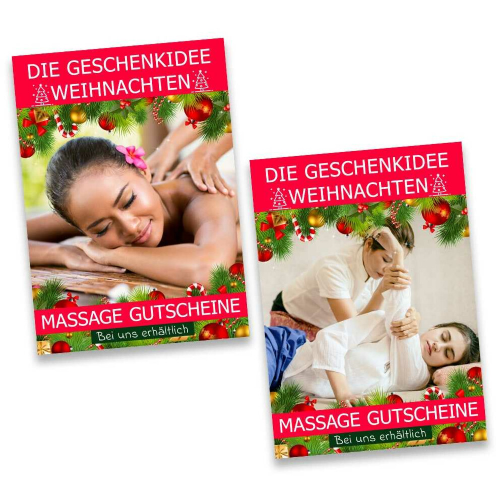 Set: 2 Plakate DIN A1 Gutschein-Verkauf an Weihnachten