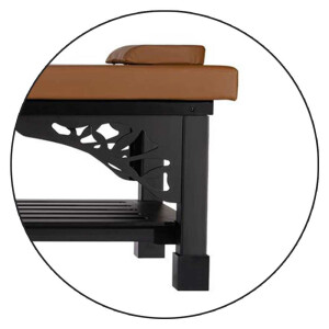 Adaptateur de table de massage de 10 cm pour une hauteur de travail de 75 cm Noir
