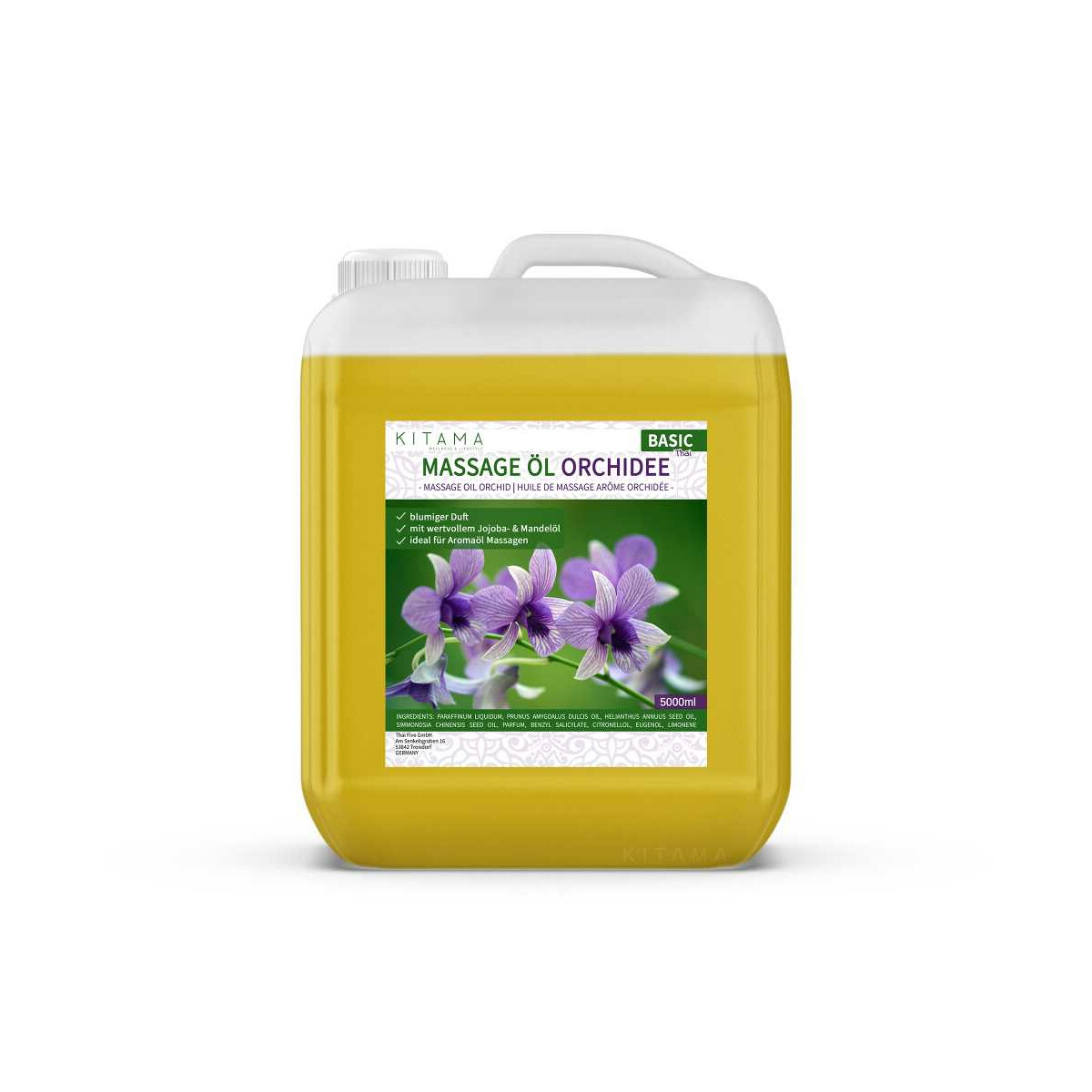 Massageolja Orkidé 5-liter box