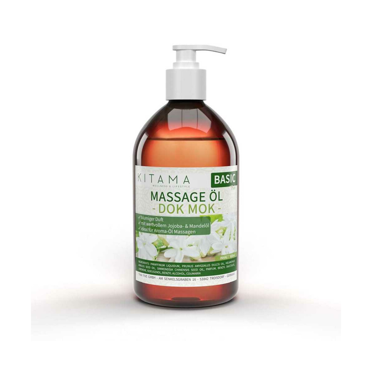 Olio da massaggio aroma Dok Mok (Gelsomi box