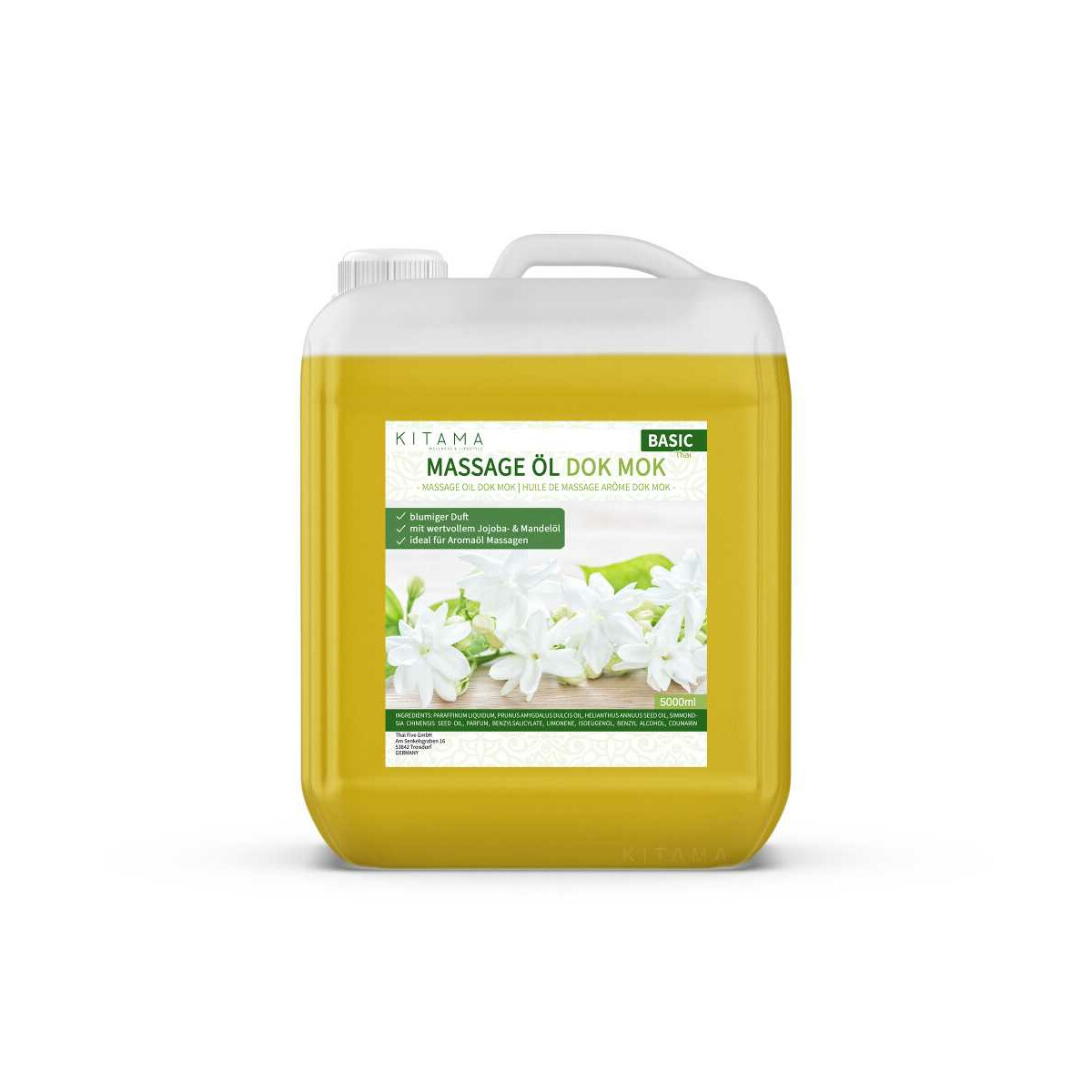 Massageolja Dok Mok (vatten jasmin) 5-li box