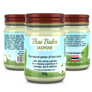 Massage Balm with Thai Herbs - Yasmine (white)