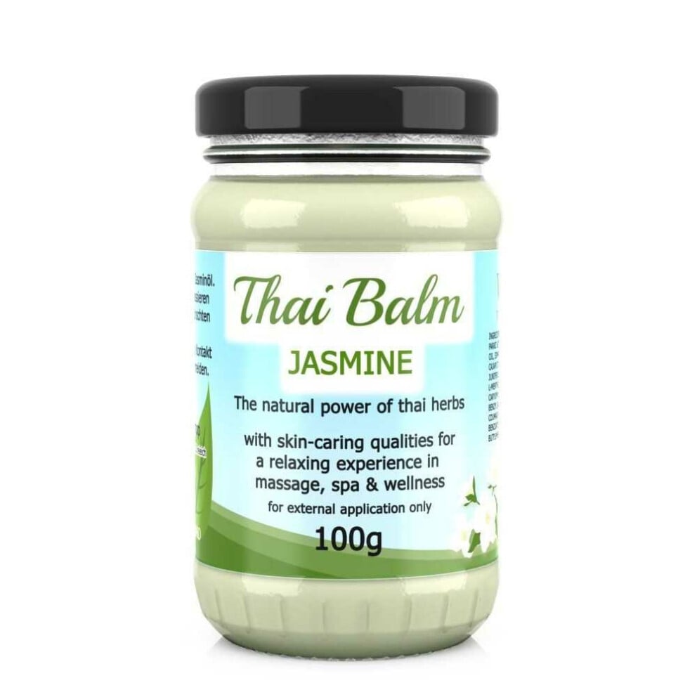 Massage Balm with Thai Herbs - Jasmine (white) 100g (grams)