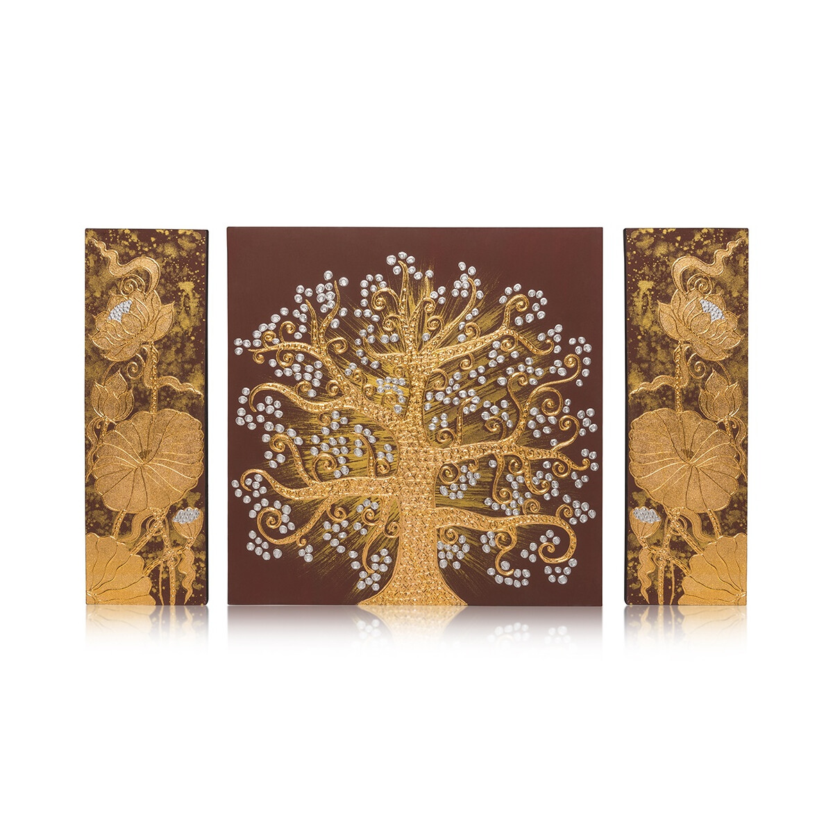 Thai Structure Picture 3-Piece Brown - 130 x 80cm - No. 2