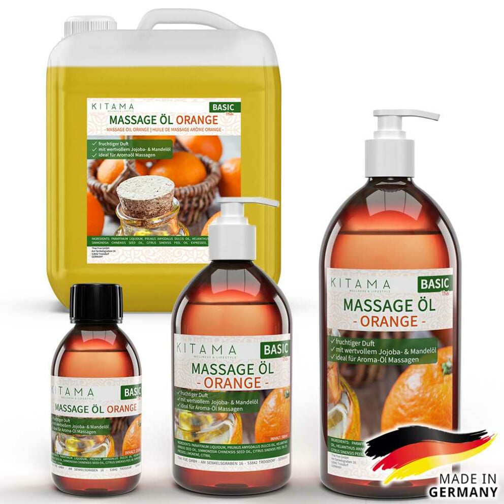 Huile de massage, 120 ml, orange et mandarine – Lotus Aroma