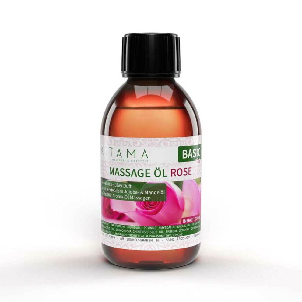 Olio da massaggio aroma Rosa 250ml