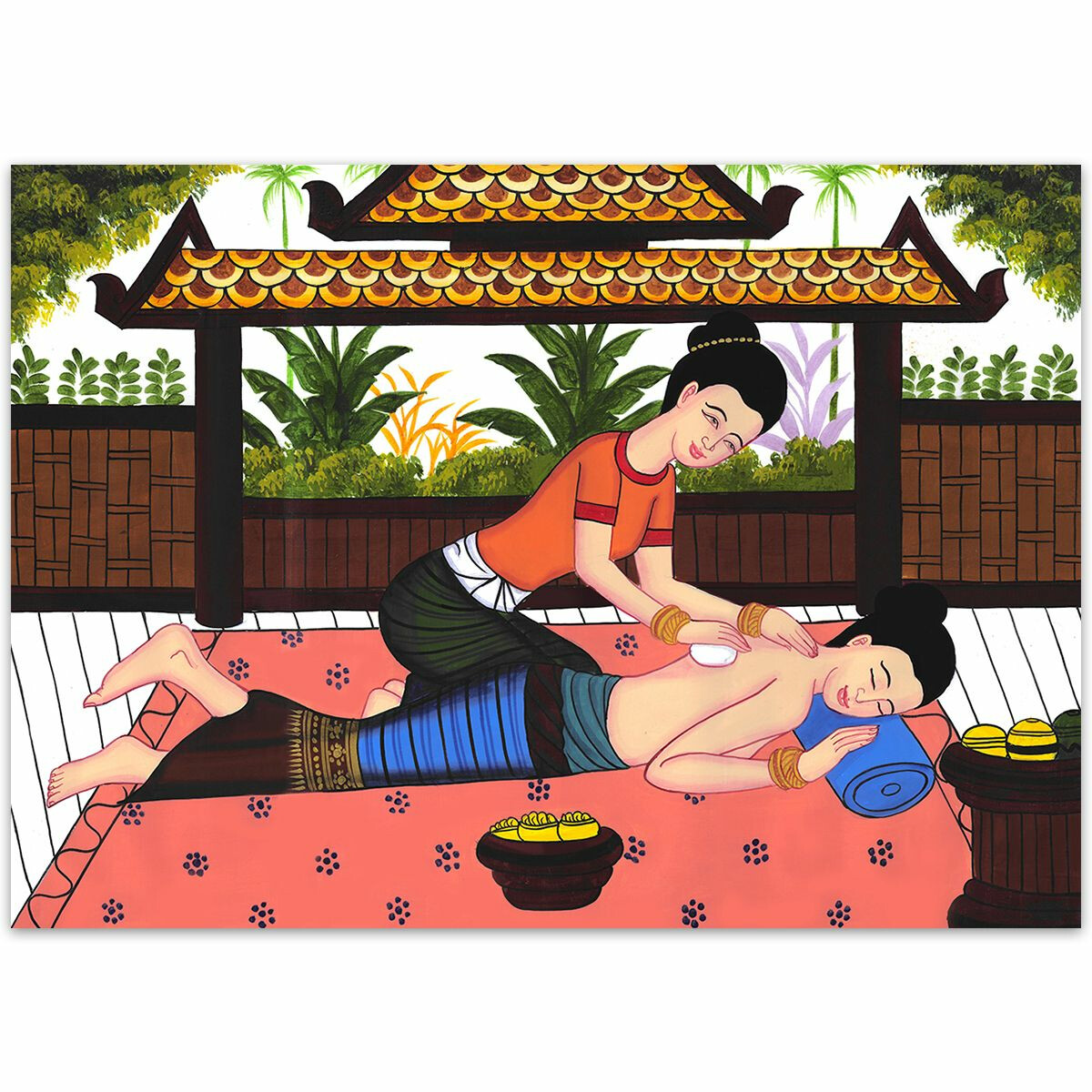 Thai Kunst Bild Traditionelle Thaimassage Siam - No. 16