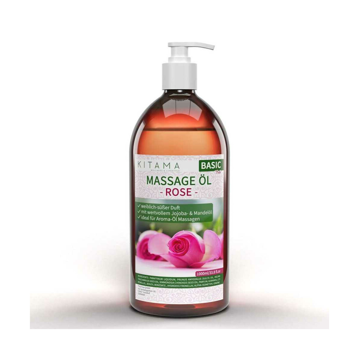 Aceite de masaje aroma Rosa 1000ml box