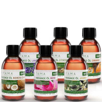Massageöl Aroma 6er Set - Jasmin, Rose, Lavendel, Orange, Kokos & Zitronengras