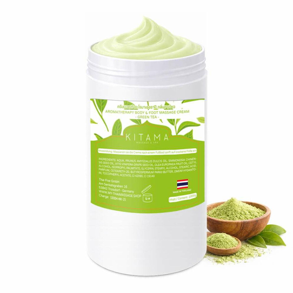 Thai Massage Foot & Body Massage Cream Green Tea 1000g